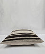 Turkish Hemp Pillow Natural Beige Black Pillow Cushion Cover 24" x 24" #9245