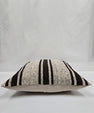 Turkish Hemp Pillow Natural Beige Black Pillow Cushion Cover 24" x 24" #9245