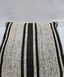 Turkish Hemp Pillow Natural Beige Black Pillow Cushion Cover 24" x 24" #9245