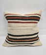 Turkish Hemp Pillow Natural Black Rust Beige Brown Pillow Cushion Cover 24" x 24" #9243