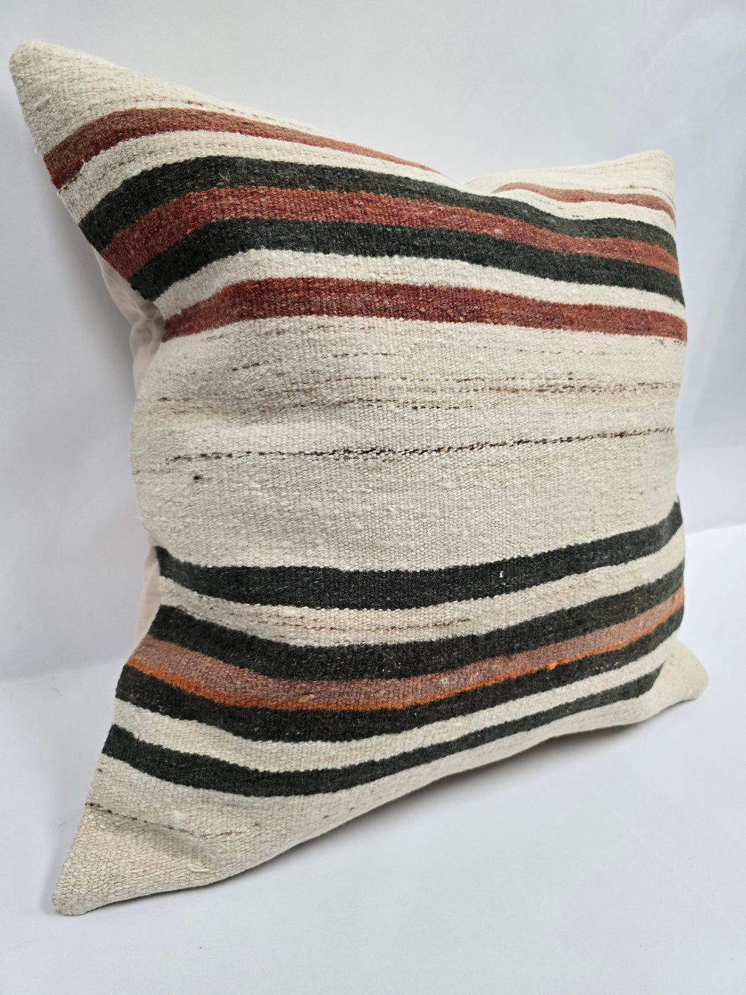 Turkish Hemp Pillow Natural Black Rust Beige Brown Pillow Cushion Cover 24" x 24" #9243