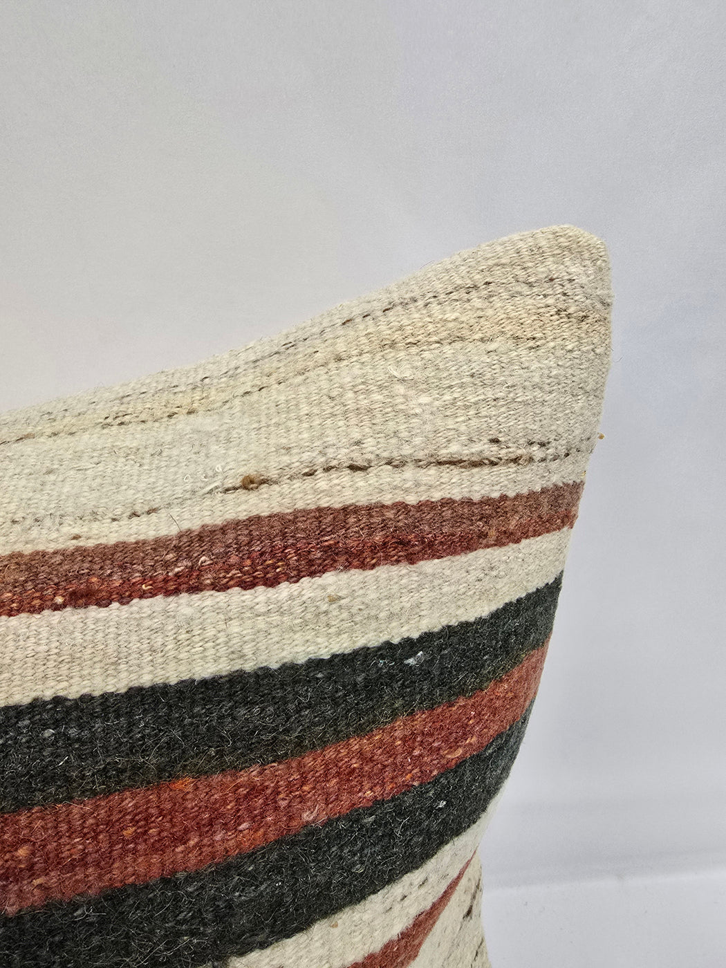 Turkish Hemp Pillow Natural Black Rust Beige Brown Pillow Cushion Cover 24" x 24" #9243