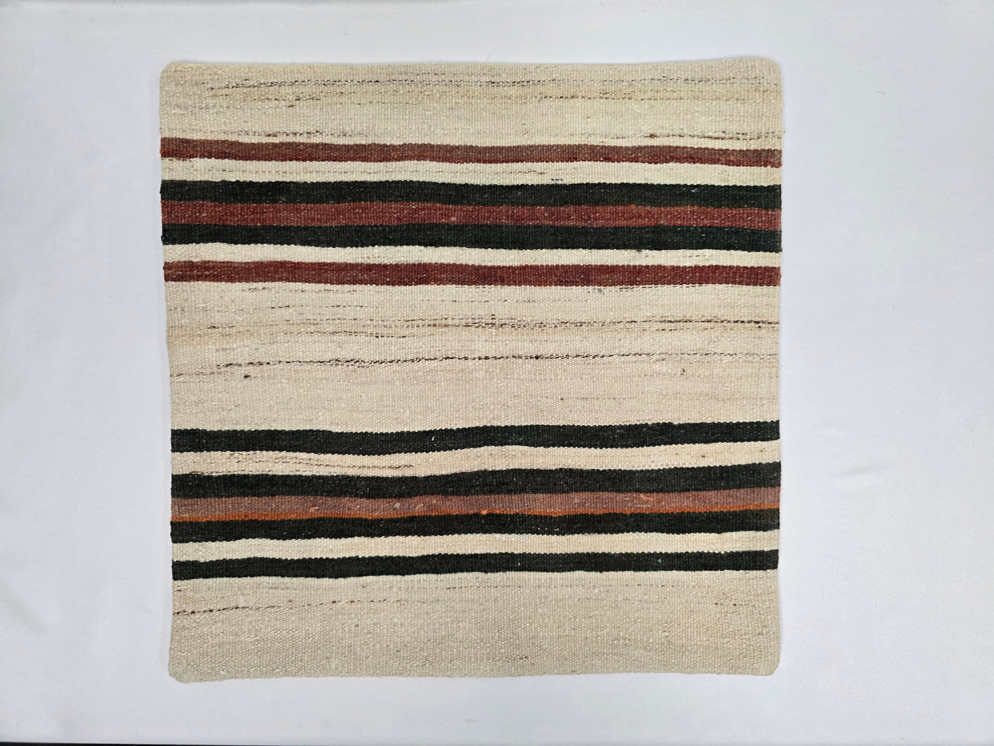 Turkish Hemp Pillow Natural Black Rust Beige Brown Pillow Cushion Cover 24" x 24" #9243