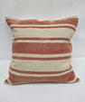 Turkish Hemp Pillow Natural Rust Beige Pillow Cushion Cover 24" x 24" #9244