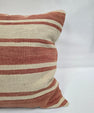 Turkish Hemp Pillow Natural Rust Beige Pillow Cushion Cover 24" x 24" #9244