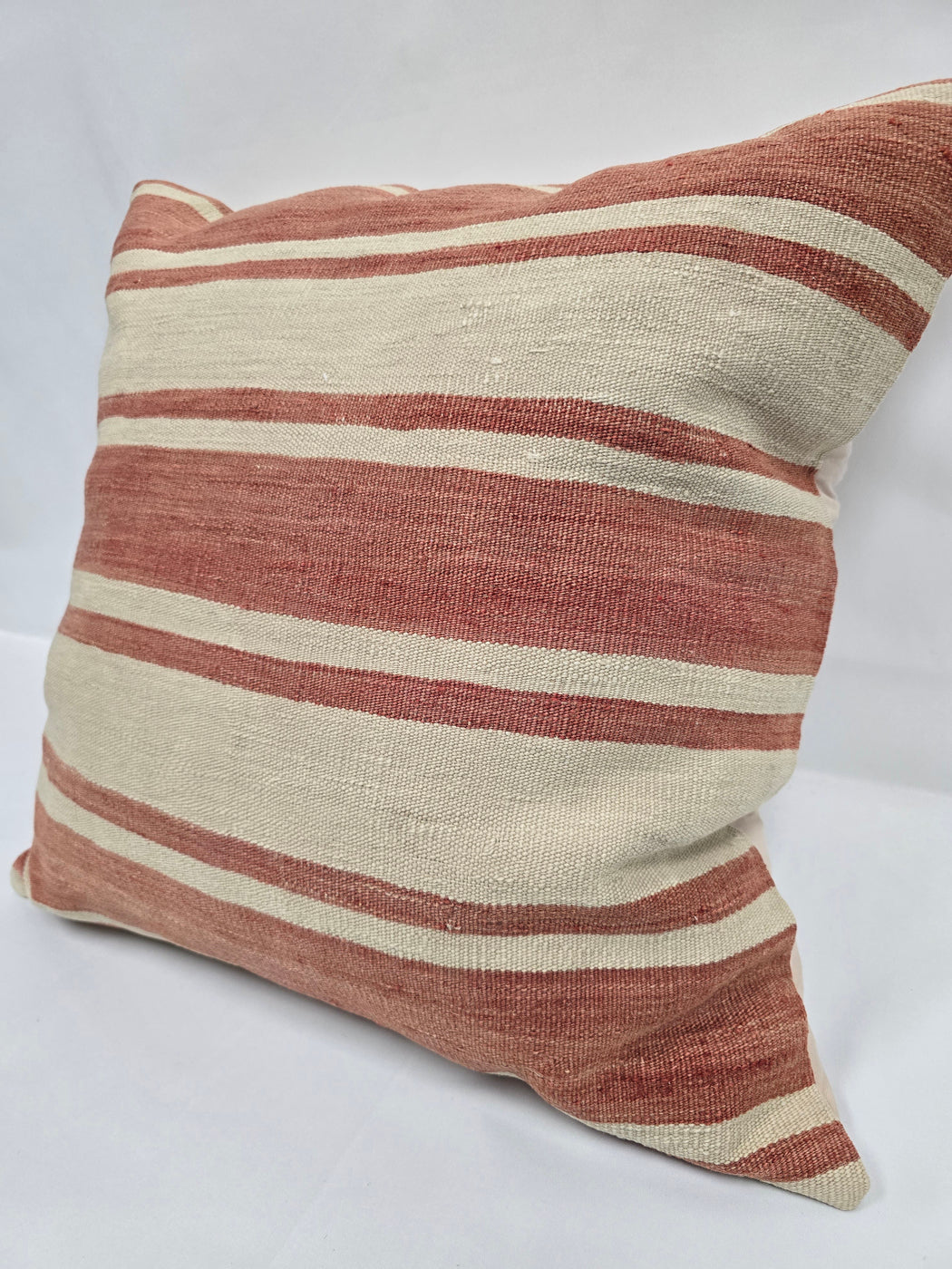 Turkish Hemp Pillow Natural Rust Beige Pillow Cushion Cover 24" x 24" #9244