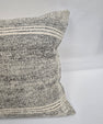 Turkish Hemp Pillow Natural Cream Black Pillow Cushion Cover 24" x 24" #9246