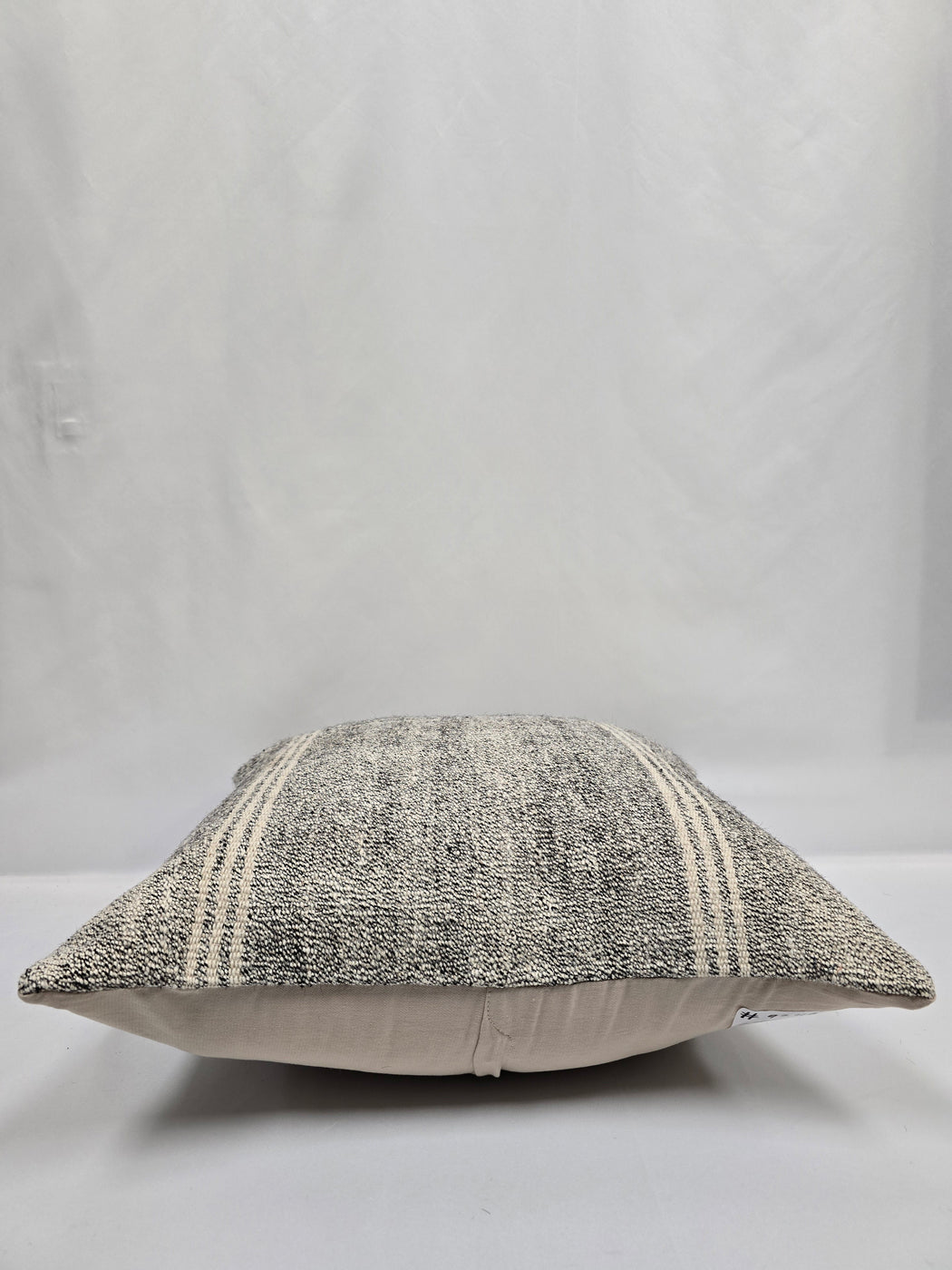 Turkish Hemp Pillow Natural Cream Black Pillow Cushion Cover 24" x 24" #9246