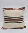 Turkish Hemp Pillow Natural Black Rust Cream Pillow Cushion Cover 24" x 24" #9241
