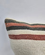 Turkish Hemp Pillow Natural Black Rust Cream Pillow Cushion Cover 24" x 24" #9241