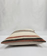 Turkish Hemp Pillow Natural Black Rust Cream Pillow Cushion Cover 24" x 24" #9241