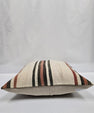 Turkish Hemp Pillow Natural Black Rust Cream Pillow Cushion Cover 24" x 24" #9241