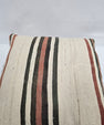 Turkish Hemp Pillow Natural Black Rust Cream Pillow Cushion Cover 24" x 24" #9241