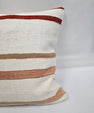 Turkish Hemp Pillow Natural Rust Beige Sage Pillow Cushion Cover 24" x 24" #9239