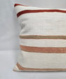 Turkish Hemp Pillow Natural Rust Beige Sage Pillow Cushion Cover 24" x 24" #9239