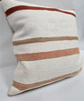 Turkish Hemp Pillow Natural Rust Beige Sage Pillow Cushion Cover 24" x 24" #9239