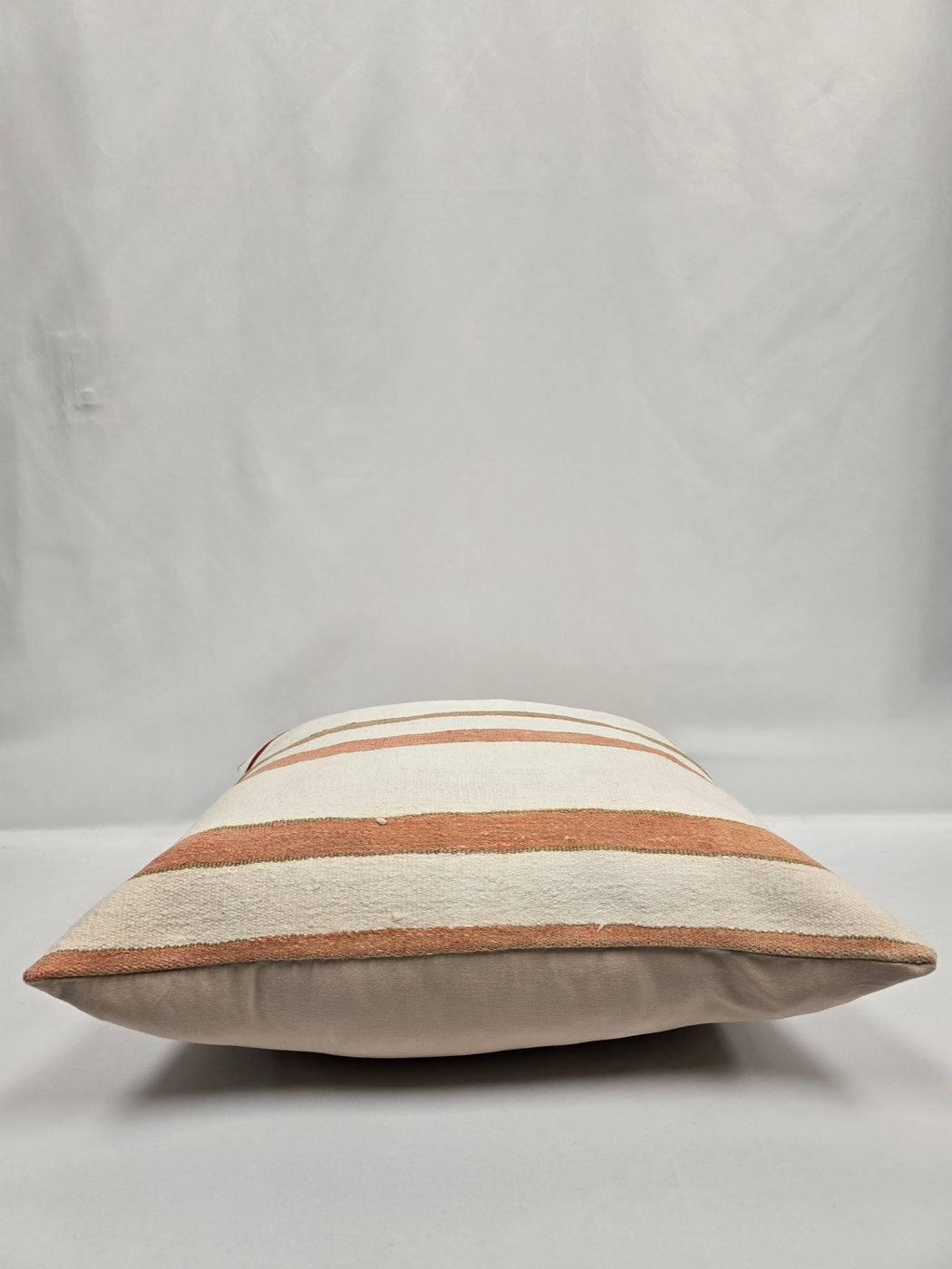 Turkish Hemp Pillow Natural Rust Beige Sage Pillow Cushion Cover 24" x 24" #9239