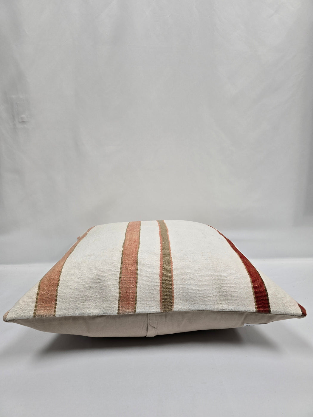 Turkish Hemp Pillow Natural Rust Beige Sage Pillow Cushion Cover 24" x 24" #9239