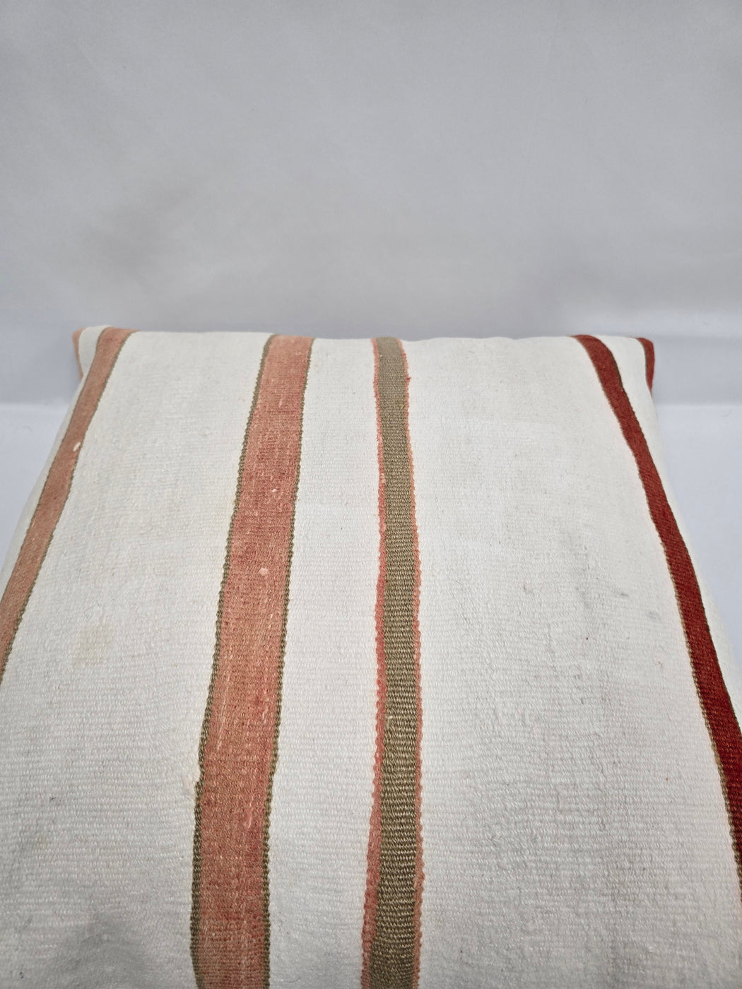 Turkish Hemp Pillow Natural Rust Beige Sage Pillow Cushion Cover 24" x 24" #9239