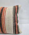 Turkish Hemp Pillow Natural Orange Black Beige Pillow Cushion Cover 24" x 24" #9236