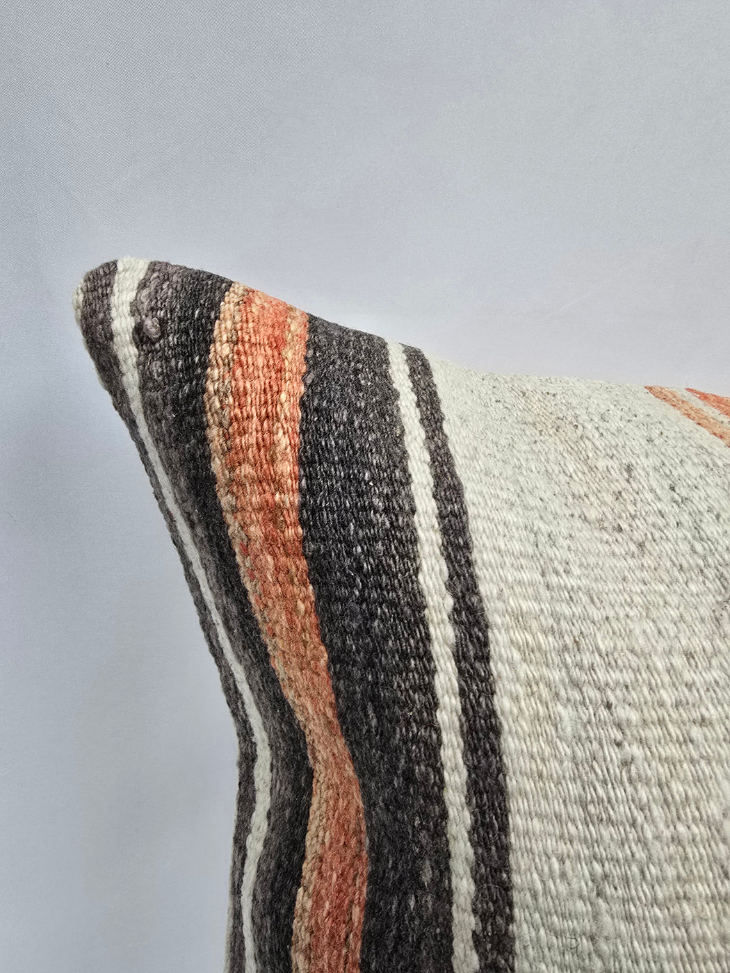 Turkish Hemp Pillow Natural Orange Black Beige Pillow Cushion Cover 24" x 24" #9236