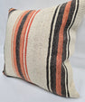 Turkish Hemp Pillow Natural Orange Black Beige Pillow Cushion Cover 24" x 24" #9236