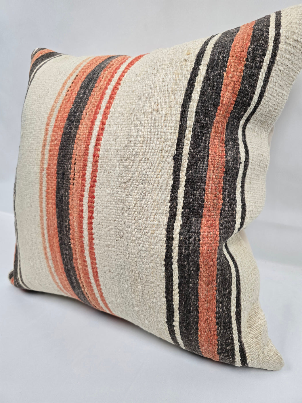 Turkish Hemp Pillow Natural Orange Black Beige Pillow Cushion Cover 24" x 24" #9236