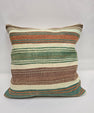 Turkish Hemp Pillow Natural Green Brown Beige Orange Pillow Cushion Cover 24" x 24" #9237