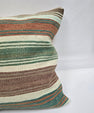 Turkish Hemp Pillow Natural Green Brown Beige Orange Pillow Cushion Cover 24" x 24" #9237