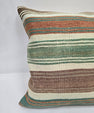 Turkish Hemp Pillow Natural Green Brown Beige Orange Pillow Cushion Cover 24" x 24" #9237