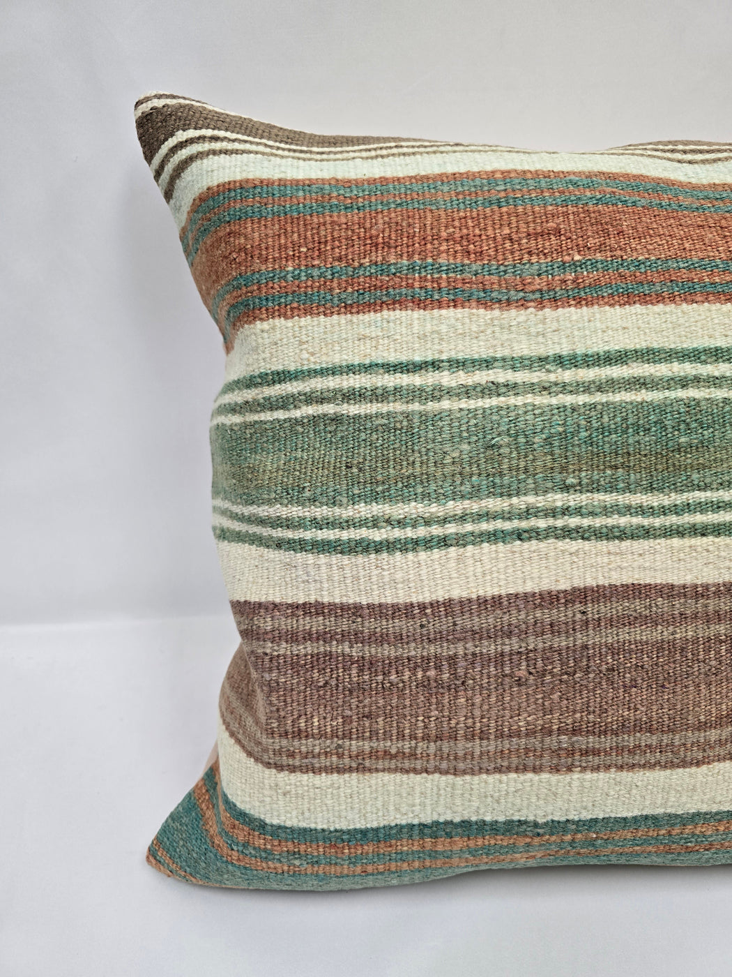 Turkish Hemp Pillow Natural Green Brown Beige Orange Pillow Cushion Cover 24" x 24" #9237