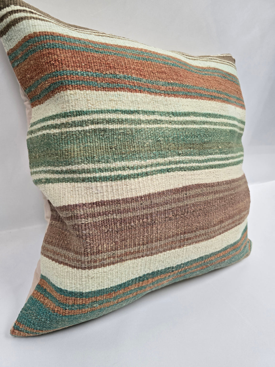 Turkish Hemp Pillow Natural Green Brown Beige Orange Pillow Cushion Cover 24" x 24" #9237