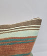 Turkish Hemp Pillow Natural Green Brown Beige Orange Pillow Cushion Cover 24" x 24" #9237