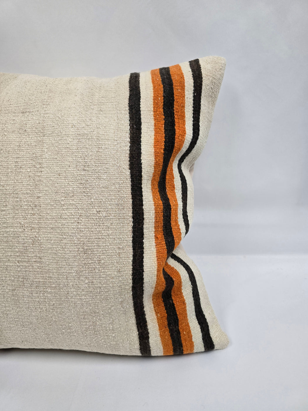 Turkish Hemp Pillow Natural Red Brown Orange Beige Pillow Cushion Cover 24" x 24" #9232