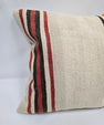 Turkish Hemp Pillow Natural Red Brown Orange Beige Pillow Cushion Cover 24" x 24" #9232