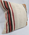 Turkish Hemp Pillow Natural Red Brown Orange Beige Pillow Cushion Cover 24" x 24" #9232