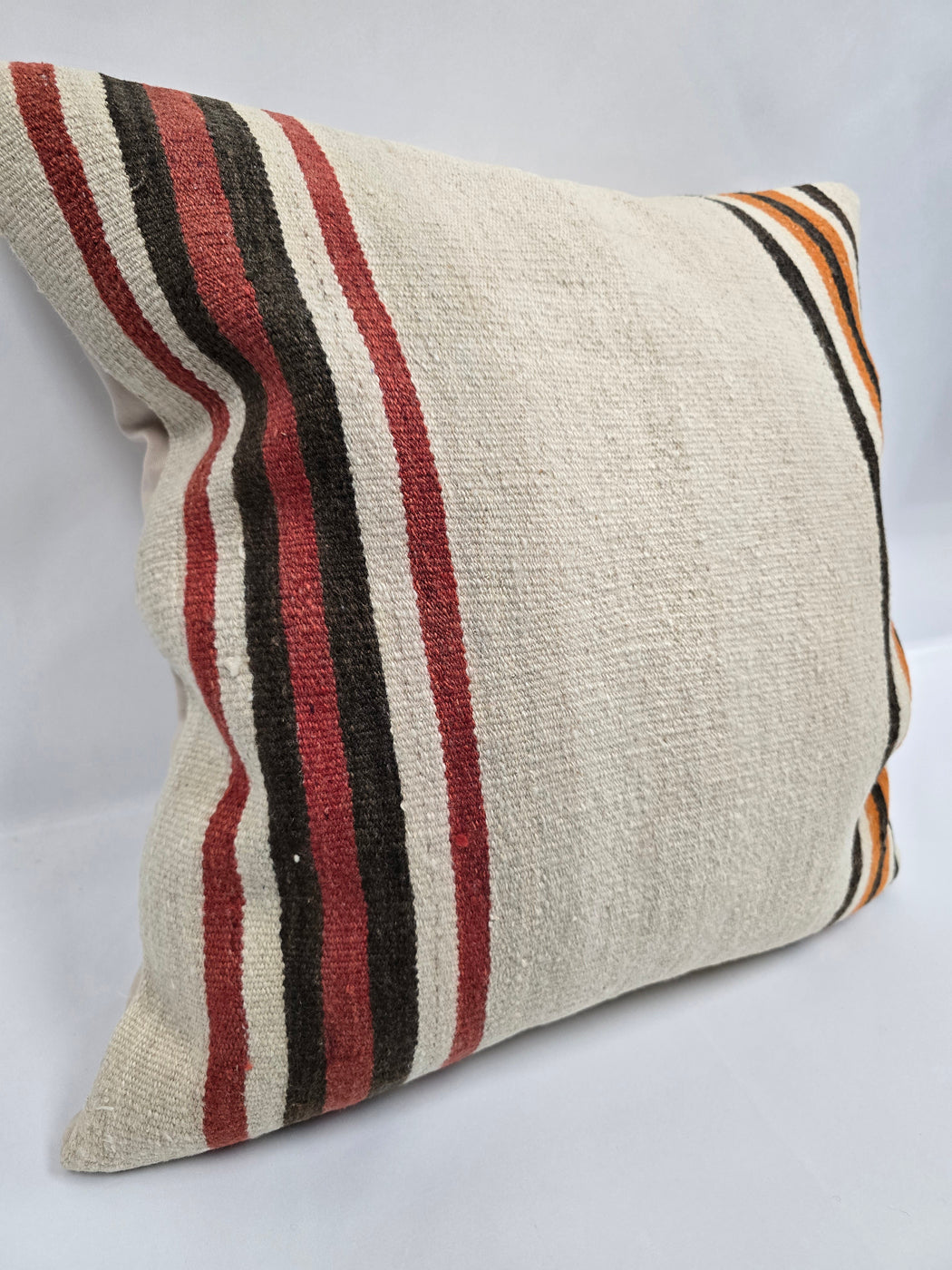 Turkish Hemp Pillow Natural Red Brown Orange Beige Pillow Cushion Cover 24" x 24" #9232