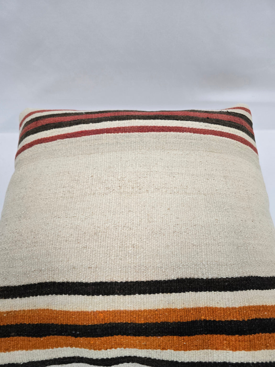 Turkish Hemp Pillow Natural Red Brown Orange Beige Pillow Cushion Cover 24" x 24" #9232