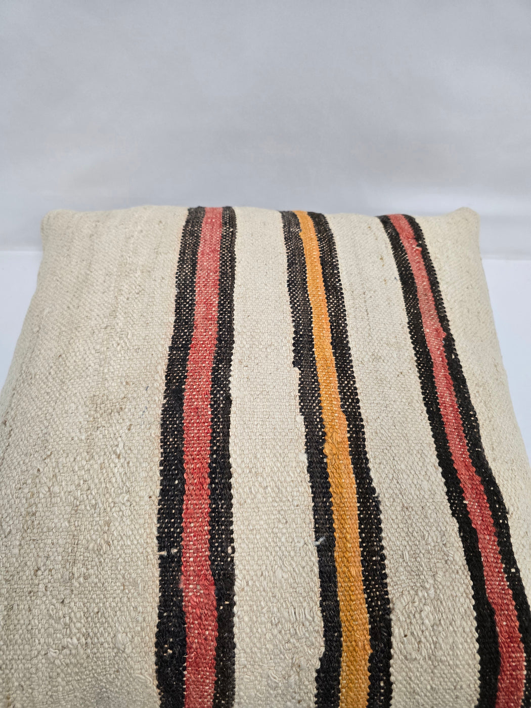 Turkish Hemp Pillow Natural Red Black Orange Beige Pillow Cushion Cover 24" x 24" #9233