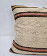 Turkish Hemp Pillow Natural Yellow Brown Pink Beige Pillow Cushion Cover 24" x 24" #9231