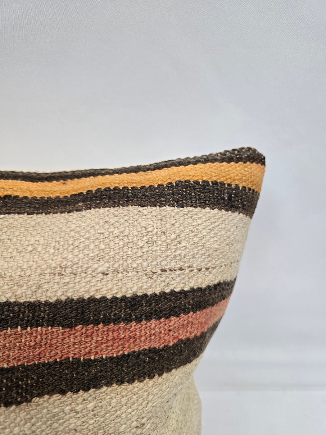 Turkish Hemp Pillow Natural Yellow Brown Pink Beige Pillow Cushion Cover 24" x 24" #9231