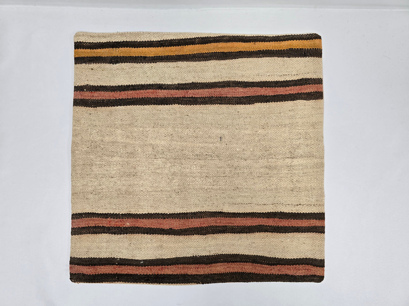 Turkish Hemp Pillow Natural Yellow Brown Pink Beige Pillow Cushion Cover 24" x 24" #9231