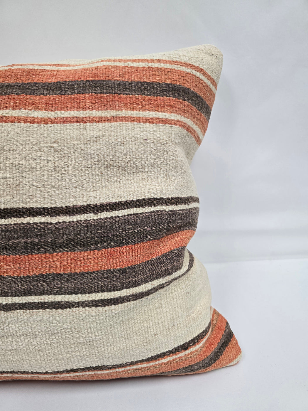 Turkish Hemp Pillow Natural Orange Brown Beige Pillow Cushion Cover 24" x 24" #9230