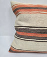 Turkish Hemp Pillow Natural Orange Brown Beige Pillow Cushion Cover 24" x 24" #9230