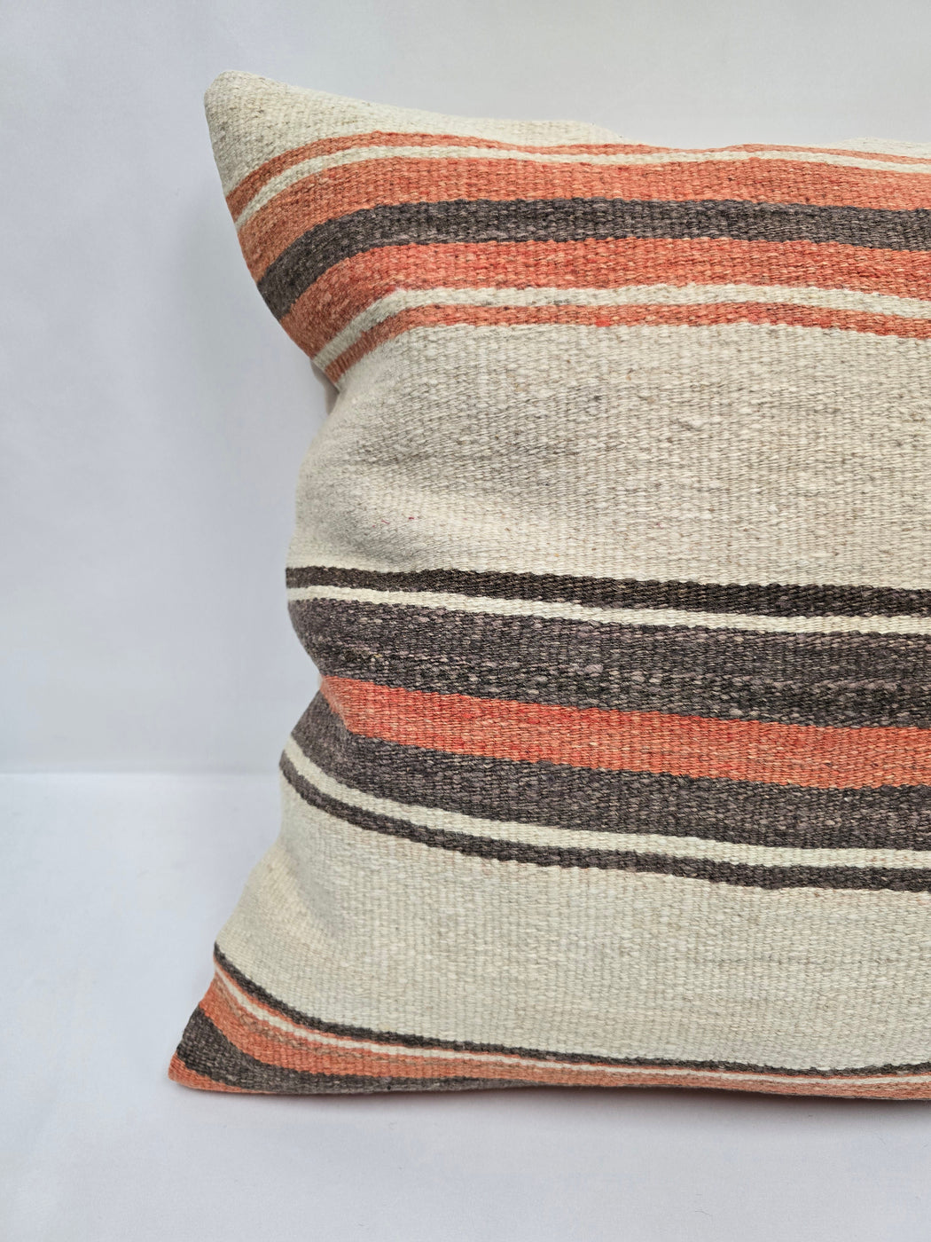 Turkish Hemp Pillow Natural Orange Brown Beige Pillow Cushion Cover 24" x 24" #9230