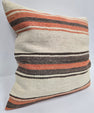 Turkish Hemp Pillow Natural Orange Brown Beige Pillow Cushion Cover 24" x 24" #9230