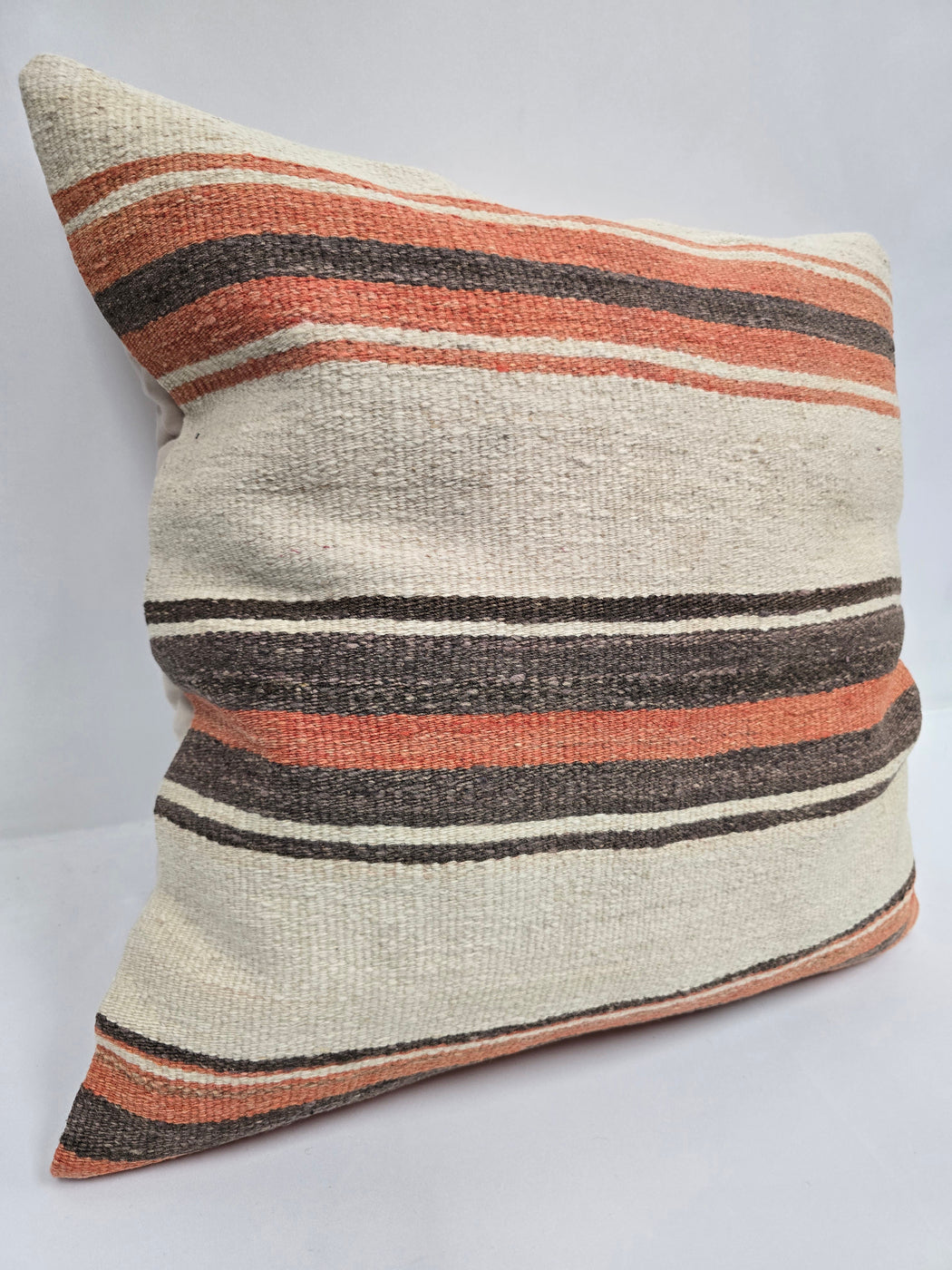 Turkish Hemp Pillow Natural Orange Brown Beige Pillow Cushion Cover 24" x 24" #9230