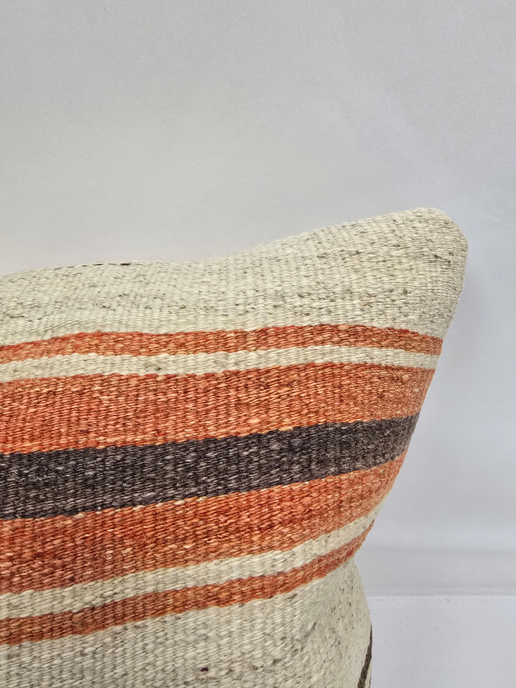 Turkish Hemp Pillow Natural Orange Brown Beige Pillow Cushion Cover 24" x 24" #9230