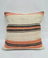 Turkish Hemp Pillow Natural Orange Brown Beige Pillow Cushion Cover 24" x 24" #9228