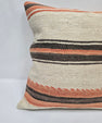 Turkish Hemp Pillow Natural Orange Brown Beige Pillow Cushion Cover 24" x 24" #9228